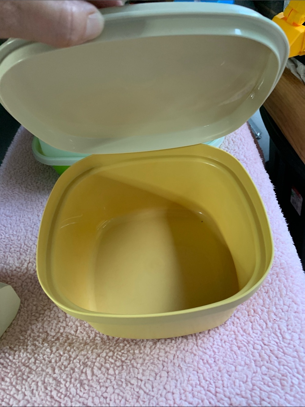 Tupperware Cream/White Stackable Food Storage Containers - Picture 3 of 5